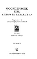 Woordenboek der Zeeuwse dialecten Cover