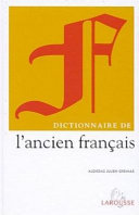 Dictionnaire de l'ancien français Cover
