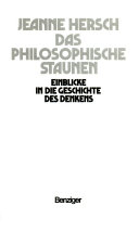 Das philosophische Staunen Cover